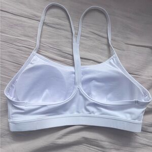 NWOT- S- White Racerback Bikini/Bralette Hybrid Top- swim/workout